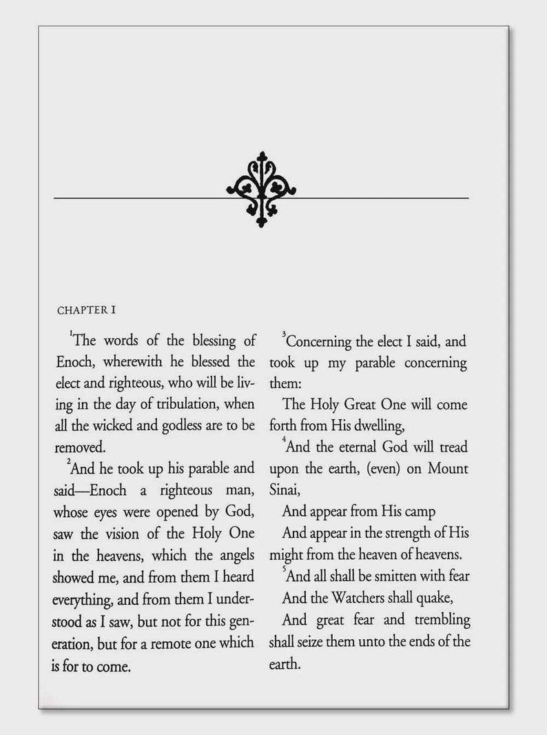 May include: A printed page from a book featuring text from Chapter I. The text is in black font, with a decorative emblem at the top. The page has a white background and a simple layout.