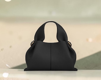 Borsa New Cloud in vera pelle, borsa a mano Dumpling da donna, borsa a tracolla minimalista e morbida, stile di design, borsa tote alla moda per tutti i giorni, regalo