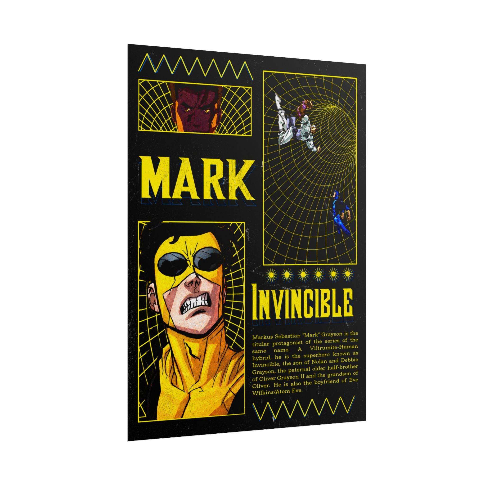 Invincible Think Mark Grayson Comic-anime Poster Rolled Poster | Retro ...