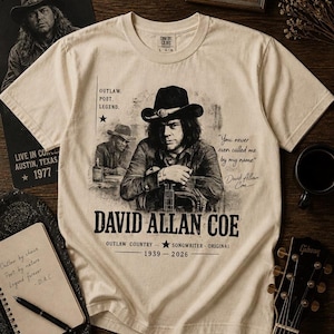 Comfort Colors® David Allan Coe minnesskjorta