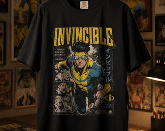 Comfort Colors® Invincible Think Mark Vintage Comic Graphic Anime Tee