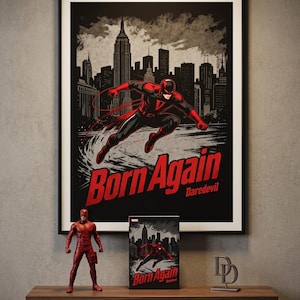 Daredevil Born Again-poster, Hell's Kitchen Vigilante NYC-väggkonst