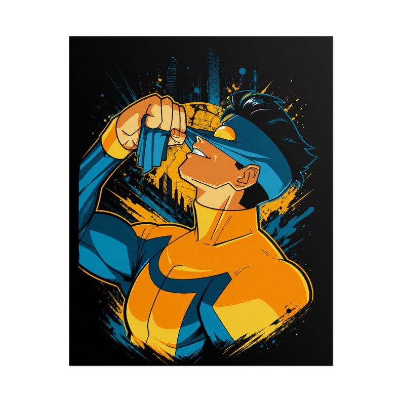 Invincible Think Mark Grayson Poster Anime Comic Wall Art Decor 8x10 ...