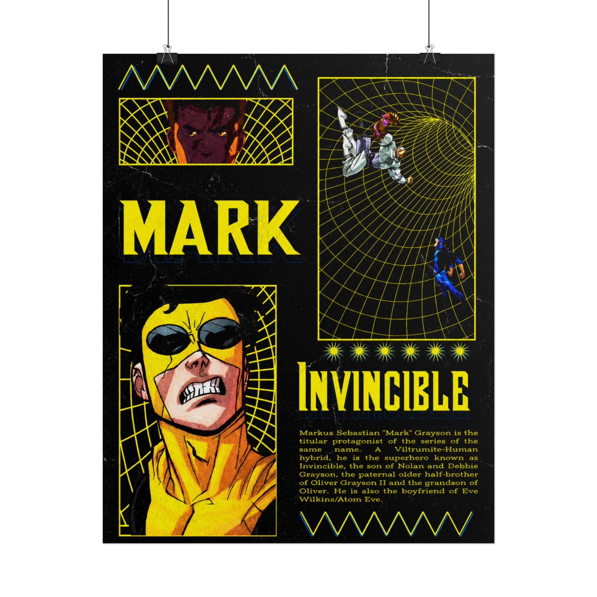 Invincible Think Mark Grayson Comic-anime Poster Rolled Poster | Retro ...