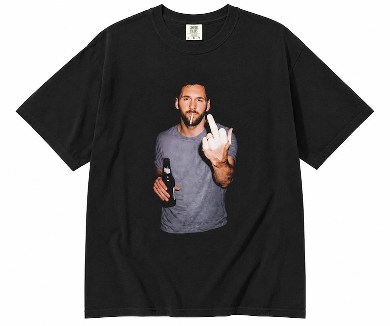 Messi tee, Messi tshirt, north london forever tshirt, comic tshirt, Comfort Colors®, Messi middle finger, argentina players, world cup 2026 image 1
