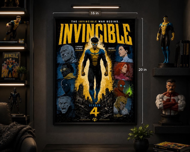 Invincible Think Mark Season 4 Poster Rolled Posters | Superhero Comic ...