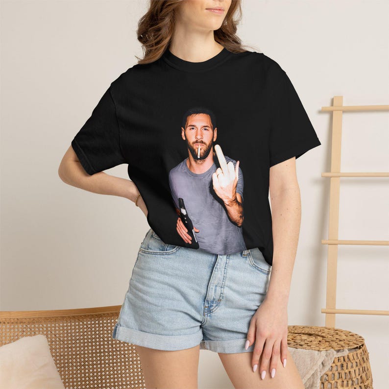Messi tee, Messi tshirt, north london forever tshirt, comic tshirt, Comfort Colors®, Messi middle finger, argentina players, world cup 2026 image 4