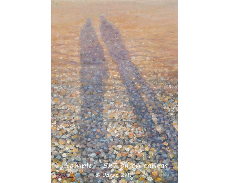 Custom beach painting from photo watercolor or oil art commission original tropical beach wall art coastal artwork by Janet Zeh image 7