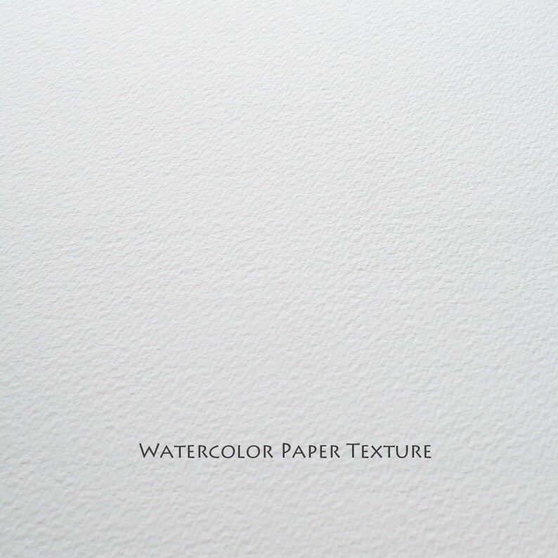 May include: Close-up of a white textured watercolor paper surface. The text "WATERCOLOR PAPER TEXTURE" is printed in black at the bottom of the image.