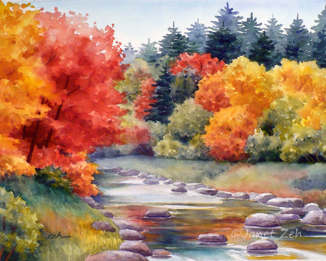 絵画 Autumn Flowers 額入り水彩画壁掛け Autumn Flowers ジェニーデヴェラー 1274