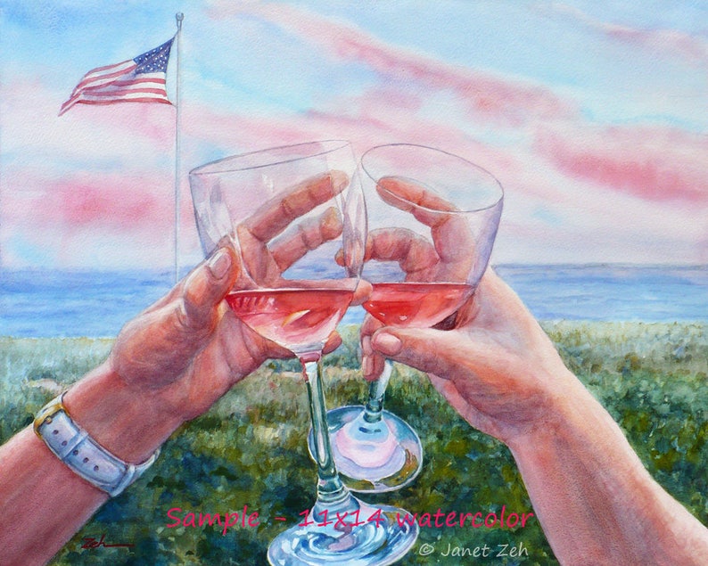 Custom beach painting from photo watercolor or oil art commission original tropical beach wall art coastal artwork by Janet Zeh image 10