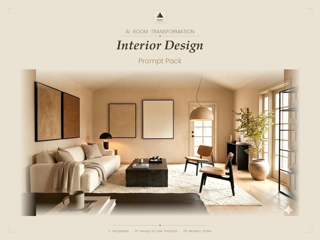 AI Interior Design Prompts | Room Transformation | 20 Modern Styles ...