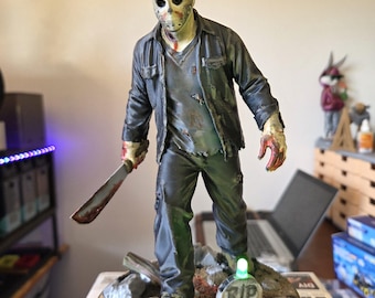 JASON VOORHEES 3D Printed Statue: Friday the 13th Character Figure (200x50x50mm).