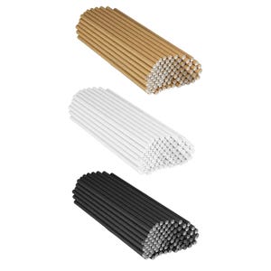 Composteerbare papieren cocktailrietjes: 100 stuks, biologisch afbreekbaar, 19,6 cm (7,75 inch), milieuvriendelijke rietjes voor feestjes en bars.