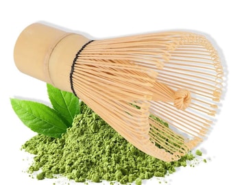 Japanese Bamboo Matcha Whisk: 100 Prong Chasen for Frothy Green Tea Ceremony