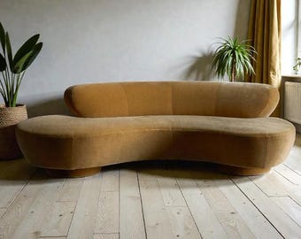 Authentic Vladimir Kagan 'Serpentine' Sofa for Directional | 1980s Iconic American Mid-Century Design | Curvaceous Sculptural Lounge