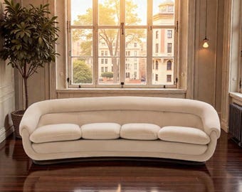 Isa Bergamo Art Deco Sofa | Authentic 1940s Italian Walnut & Mohair Velvet Couch | Rare Mid-Century Modern Luxury Lounge | Vintage Designer