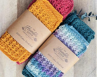 2 Pack Handmade Cotton Dishcloth