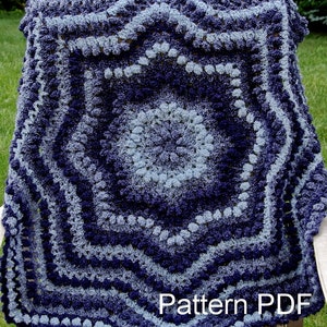 Crochet Baby Blanket Pattern - EASY Ripple Round Afghan - Instant Download PDF Pattern