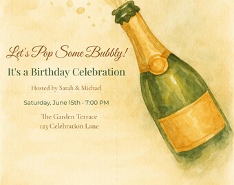 Champagne Celebration — Elegant Party Invitation