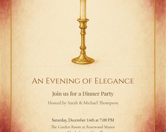 Elegant Candlelight Invitation