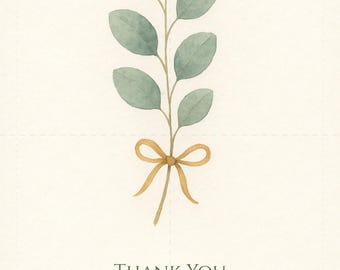 Eucalyptus Branch — Elegant Botanical Thank You