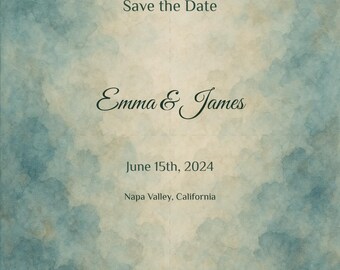 Watercolor Dreams — soft ethereal save the date