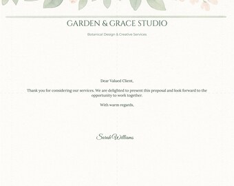 Botanical Elegance — watercolor floral letterhead