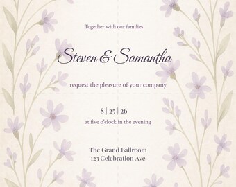 Lavender Botanical Wedding