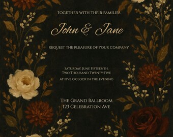 Moody Autumn Floral Wedding