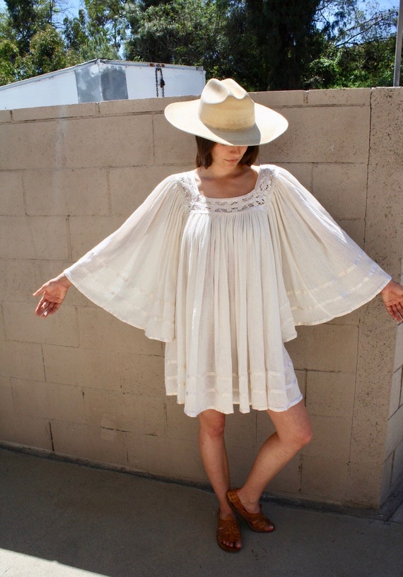 1970s Boho mini dress
