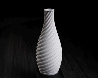 Moderne Spiralvase | Minimalistische Wohndekoration | 3D-gedruckte Designervase | Ästhetisches Dekor | Zeitgenössische Skulptur | Einzigartiges Geschenk