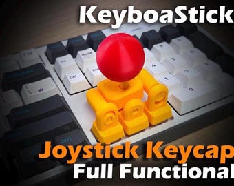 Joystick-Tastenkappen für mechanische Tastaturen | WASD-Tastenkappen im Arcade-Stil | Gaming-Tastenkappen-Set | Individuelle 3D-gedruckte Tastenkappen | Geschenk für Gamer