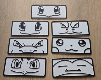 Pokémon-Malset-Bundle (7-teilig) | DIY-Malset für Kinder | Pokémon-Kunstset | Kreatives Geschenk | 3D-gedruckt, handgefertigt