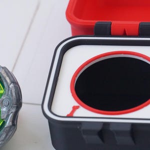 Beyblade 3 Slot Battle Top Organizer Box | Anime Spinning Top Holder | 3D Printed Gamer Storage image 9