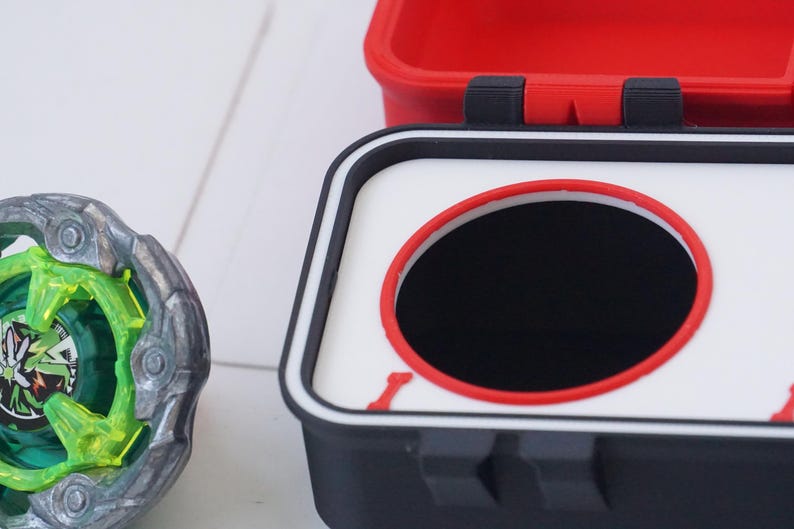 Beyblade 3 Slot Battle Top Organizer Box | Anime Spinning Top Holder | 3D Printed Gamer Storage image 9