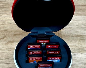 Pokémon-Spielhalter für Nintendo Switch | Hülle für Switch-Spielmodule | Aufbewahrungsbox für Pokémon-Spielkarten | Organizer für Spielkarten | 3D-gedrucktes Geschenk für Gamer