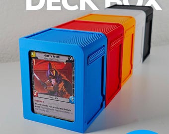 Schiebe-Deckbox für Sammelkarten | Kartenetui für Pokémon, MTG und Yu-Gi-Oh! | Montage ohne Klebstoff | 3D-gedruckte Deckbox