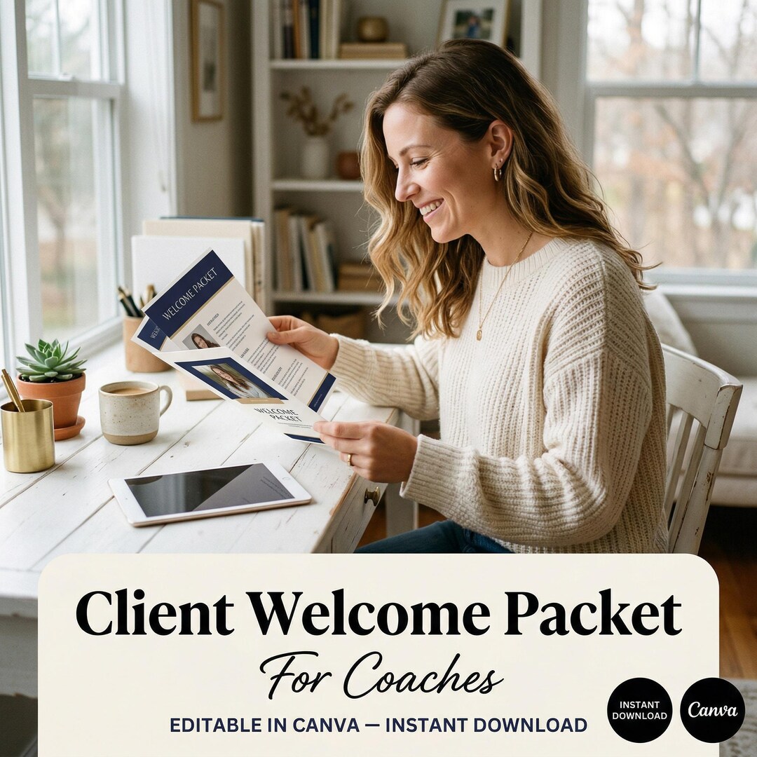 Client Welcome Packet Template for Coaches Canva Digital Download - Etsy