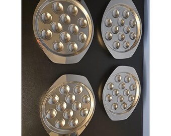 4 Champinjonrätter Escargotägg Kokfat Snigelfat Tyskland RÖSTFREI 18/10