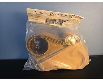 NEU Antike Gardinenstange Co Mini Classic Keystone Klammern Pilaster ANTIK GOLD