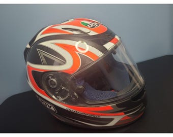 Casco de moto AGV V-Flyer XXL rojo MotoDesign Multifibra ACF2 Undir