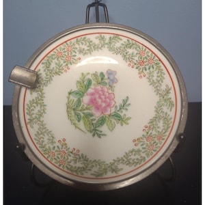 Nian Qian Zhilong Pewter Encased Ash Tray Bowl Dish with Original Makers Mark