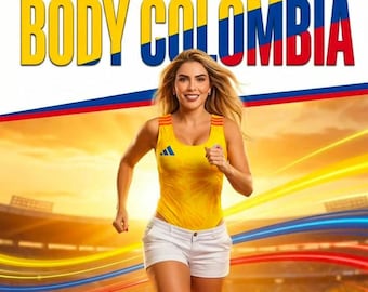 Colombia National Team Bodysuit for Women – Yellow & Black | Soft Athletic Bodysuit