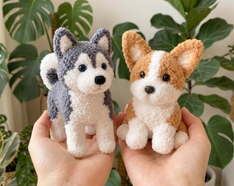 Custom Crochet Dog Dolls, Personalized Pet Portrait Amigurumi Dog Keychain, Handmade Dog Memorial Gifts, Crochet Keychain Bag Charms