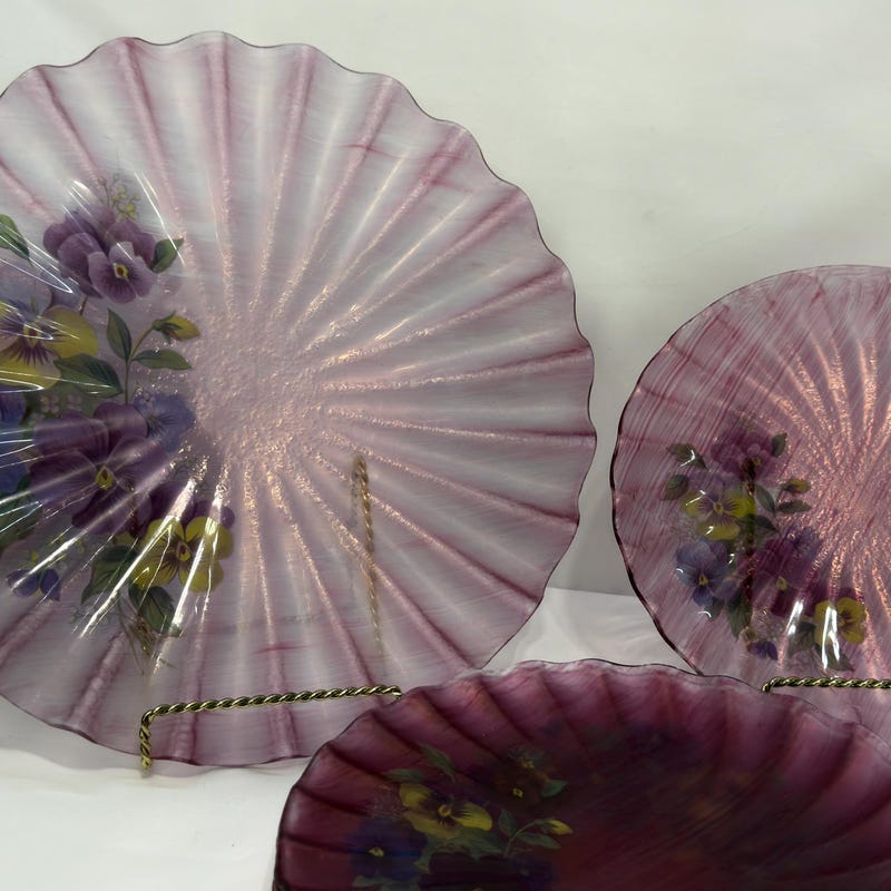Plotet Glass Set Large Glass Plates - Etsy UK