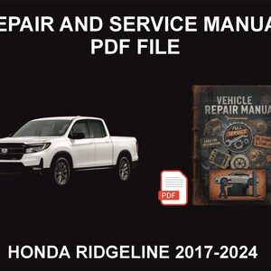 Honda Ridgeline 2017-2024, Repair Manual, Workshop Guide Book