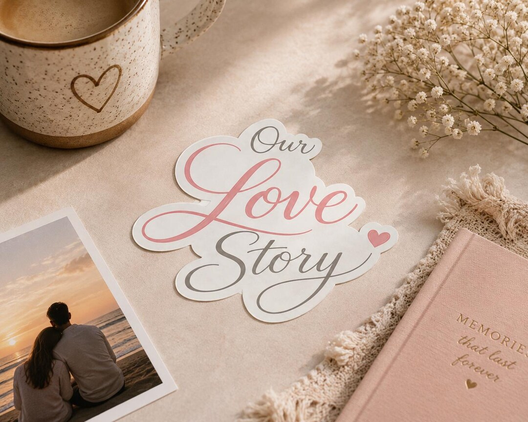 Our Love Story Sticker Romantic Sticker Couple Sticker Wedding Gift ...