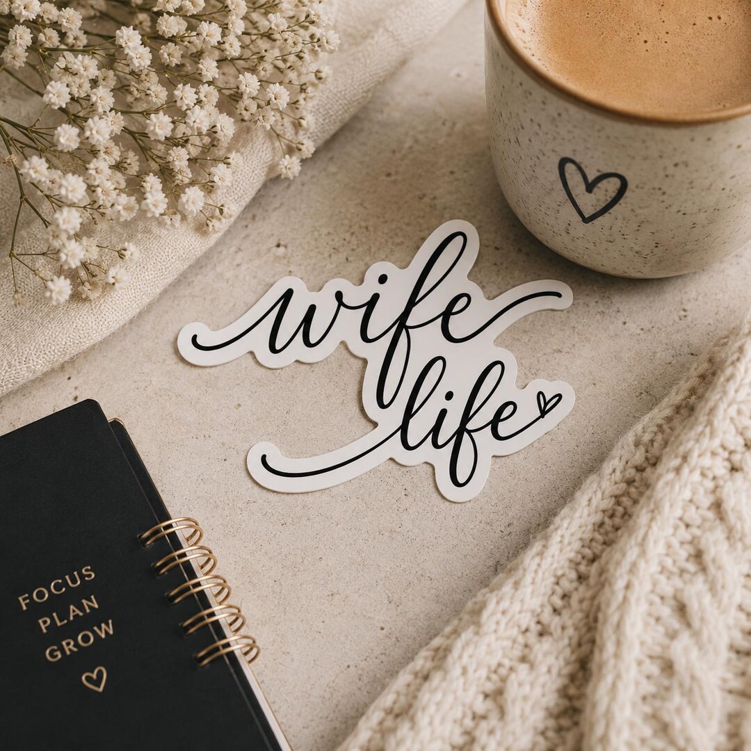 Wife Life Sticker, Feminine Script Sticker, Farmhouse Wife Decal ...
