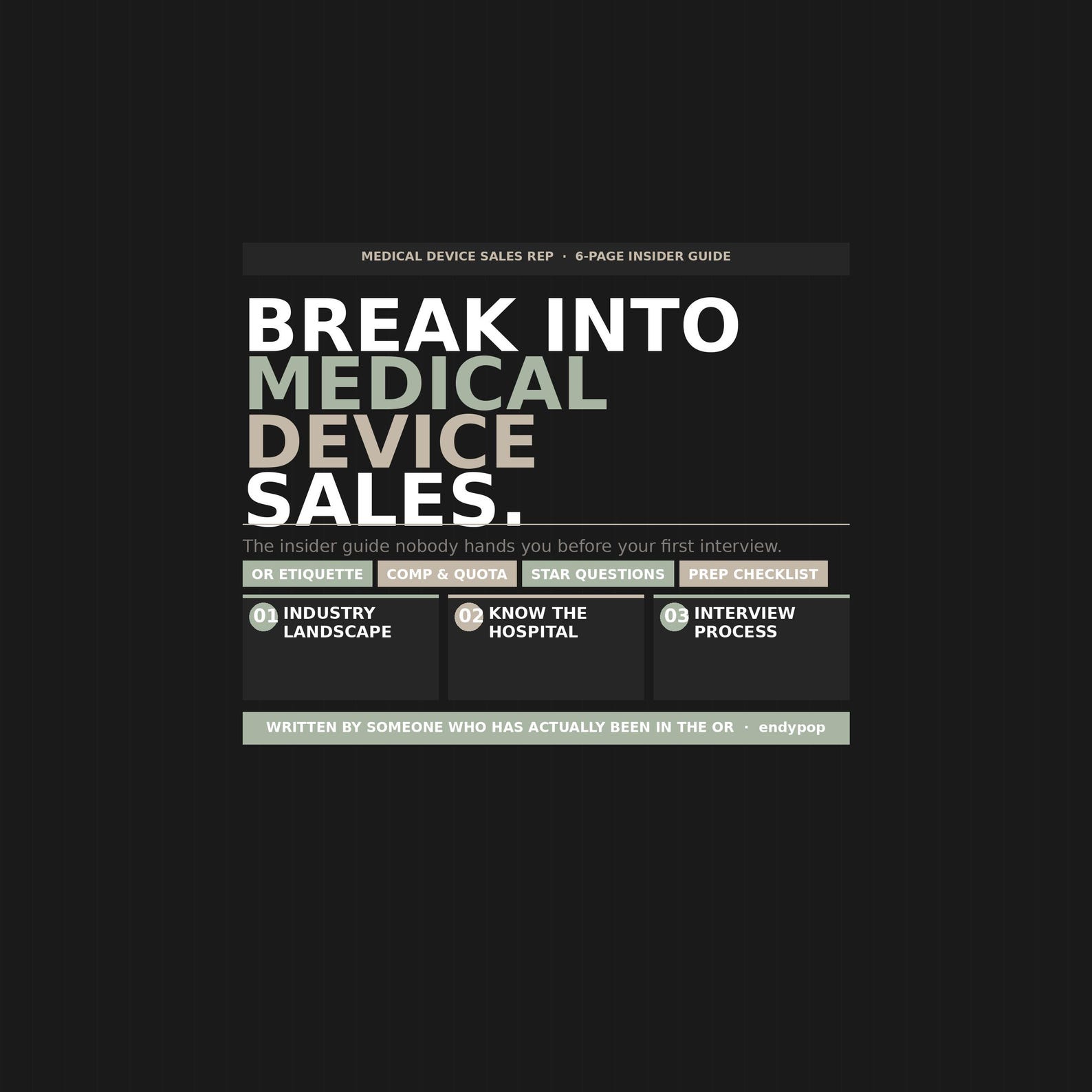 Medical Device Sales Interview Prep Guide | Surgical Sales - Etsy